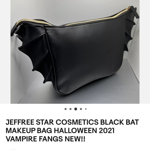 Jeffree Star Cosmetics Exclusive 2021 Halloween Bat Makeup Bag in Black - Picture 2 of 3
